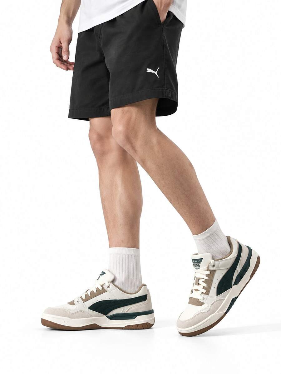 Puma New Couple Rebound Sports Low-Top Lightweight Casual Comfortable Skate Shoes - Off-white/Brownish Green - View 1