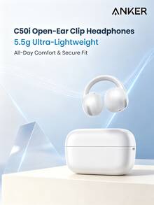 Soundcore Headphone Clip-on Open-back C50i | Klip Fleksibel untuk Pemakaian yang Nyaman | Driver Besar 12mm untuk Bass yang Bertenaga | Audio Resolusi Tinggi, Kualitas Panggilan AI, Ketahanan Debu dan Air IP55, Bluetooth 6.0 - View 2