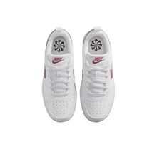 Nike COURT BOROUGH RECRAFT Comfortable Versatile GS Low-Top Sneakers White/Red Unisex - White - View 3