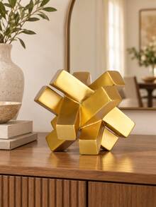 1 buah Patung Simpul Geometris Emas, Patung Dekoratif Abstrak Modern yang Saling Terkait, Ornamen Meja Mewah untuk Ruang Tamu, Meja Kopi, Rak Buku, Perapian, Konsol, Meja Kantor, Dekorasi Rumah Minimalis Kontemporer, Hadiah Pindah Rumah - Berbagai gaya - View 9