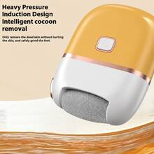 Rechargeable Electric Foot Scrubber With 3 Replaceable Grinding Heads, Coarse Head For Deep Polishing, USB Charging, Portable And Easy To Use, For Cracked And Dry Skin Care - Multicolor - View 2