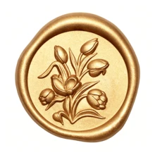 20入/包 3D鬱金香蠟封貼紙，婚禮邀請函信封封口貼，自黏式白色花朵貼紙，適用於邀請函、禮物包裝、聖誕節 - 鬱金香-棕色 - 查看 5