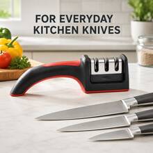 Multifunctional Manual Kitchen Knife Sharpener Multi‑Stage Quick Sharpening Tool Non‑Slip Base For Kitchen Knives Scissors Household Cutlery Polishing Gadget - Multicolor - View 2