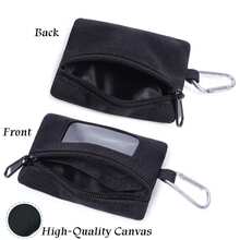 1 buah Dompet Kartu Tali Kanvas, Dompet Koin Resleting Jendela ID Tahan Air, Tas Pengatur Kunci Perjalanan Luar Ruangan, Aksesori Tas, Hadiah Liburan - MultiWarna - View 4