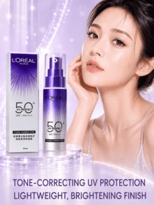 L’Oreal Paris L'Oreal Sunscreen & Primer 15ml/30ml, Improves Dullness, Lightweight & Non-Sticky, 2-In-1 Sun Protection & Makeup Base, Daily Skincare - Olay's New Multi-protection Beauty Purple Makeup Base - View 3
