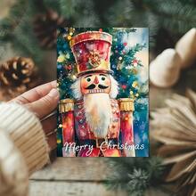 24 Pcs Christmas Watercolor Cards With Envelopes And Blank Notecards - Snow Scenes, Nutcracker, Santa Claus, And Christmas Tree Designs - Perfect For Family, Friends, And Colleagues, Christmas Gifts ... - Multicolor - View 4