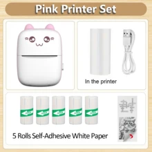 Mini Sticker Printer, Portable Pocket Thermal Printer With Paper Roll For Halloween Party Decor, Halloween Gifts, Study Notes, Photo Printing, Memos, Diaries, Travel Lists, Wireless Inkless Compatible With Android & IOS - Multicolor - View 20