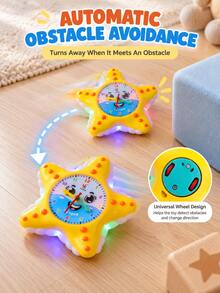 Musical Light Up Starfish Crawling Toy,Clock Face With Auto Steering Universal Wheels & Obstacle Avoidance,Gift For Toddlers Baby Boys Girls,Christmas - Multicolor - View 7