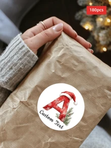 1/90/120/180/300pcs Customizable Pattern & Text Multi-Color Multi-Size Round Christmas Stickers, PVC Waterproof Oil-Proof, Suitable For Christmas Party Celebration, Christmas Gift Box Packaging, Potted Plant Decoration, Funny Item Classification, Personalized & Versatile, Perfect For Parents, Colleagues, Best Friends, Close Friends, Couples, Etc., Compatible With Christmas, Party, Birthday - Multicolor - View 12