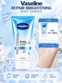 Serum Vaseline 280ml: Meratakan warna kulit dan mencerahkan kulit kusam, memperbaiki lapisan pelindung kulit yang rusak akibat sinar matahari, menghidrasi secara mendalam, menyegarkan dan tidak lengket, cocok untuk perawatan kulit sehari-hari. - Vaseline Repairing and Brightening Essence - View 2