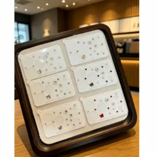 1pc Silver Matte Transparent Lens Protector Film, Rhinestone Decor Sticker, PET Electrostatic Adsorption No Residue, Hollow Camera Design For Easy Photography, Anti-Scratch Lens Protection Sticker, Compatible With Iphone 18pro/18 Pro Max/17pro/17pro - Silver - View 10