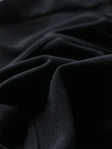 Solid Color Backless Fishbone Pressed Line Halter Neck Slim Fit Cinched Waist Back Tie Crop Top, Black Top, Summer Tops, Party Top, Birthday Outfits For Women, Going Out Tops For Women - Advanced Black - View 10