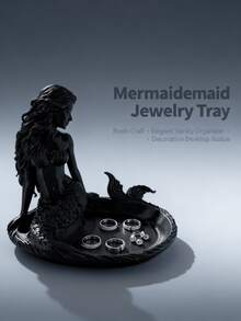 1pc Mermaid Jewelry Tray, Decorative Storage Dish, Multiple Colors - Multicolor - View 7