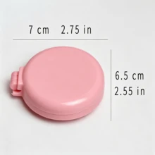 1/3/5/10pcs Cute Mini Portable Folding Air Cushion Comb, Pink, With Round Portable Mirror, Multifunctional 2-In-1 Integrated Clip Comb, Suitable For Daily Use And Travel Pocket Mirror Comb, Dry Hair Wet Hair Brush, Women Girls Party Favor Gift - A - View 4