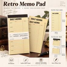 Vintage Ticket Memo Pad 50pcs/Pack, Narrative Chapter Light Retro Salt-Style Minimalist Versatile DIY Scrapbook Material Base Paper - one-size - View 11