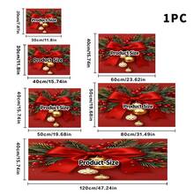 1 pieza Alfombrilla de secado de platos, alfombrilla para cafetera, alfombrilla de secado de platos con patrón de rama de pino y bayas con cinta roja navideña, protector de sobremesa absorbente de secado rápido, adecuado para cocina, comedor y otras escenas, alfombrilla de drenaje estilo navideño, alfombrilla de secado multiusos, regalo para el hogar, decoración de escritorio - XYLSD-1125 - Ver 16