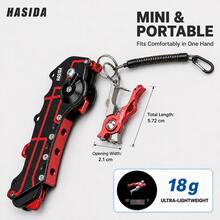 HASIDA Mini Fishing Pliers Ultra‑Light Aviation Aluminum Multifunctional Line Cutter Portable Steel Wire Cutting Pliers For Rock Fishing Sea Fishing Outdoor Fishing Gear Accessory - Blue - View 3