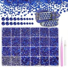 21,000pcs Neon Orange AB Rhinestones, Stunning Handmade Clothing Decoration Set, Assorted Sizes Jelly Resin Gemstones, Neon Orange Gemstone Decor, Flat Back Resin Rhinestones For Handmade Clothing DIY And Face Makeup - Multicolor - View 12