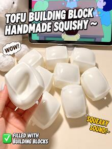 1 buah Bola Squishy Buatan Tangan Berbunyi Renyah Tof U, Mainan Remas Pereda Stres dengan Suara Renyah, Mainan Sensorik Pereda Kecemasan dan Fokus, Squishy>Dumplin G - MultiWarna - View 2