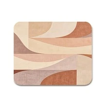 Beige And Brown Minimalist Pattern Extra Long Gaming Mouse Pad And Desk Mat Set, Non-Slip Durable Rubber Base, Smooth Surface, Suitable For Computer Laptop Office Home, Abstract Art Decor, Back To School Supplies - A - View 11
