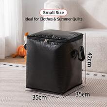 Large Capacity Space-Saving Underbed Storage Bag, Foldable Fabric Storage Box With Transparent Window, Reinforced Handles And Dual-Way Zipper, Suitable For Storing Bedding And Blankets, Ideal For Bedroom Closet And Home Organization - Multicolor - View 15
