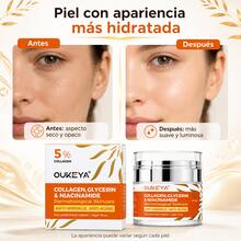 OUKEYA Crema Facial Antiedad con Colágeno, Niacinamida, Glicerina y Ácido Hialurónico, Hidratante y Reafirmante para Todo Tipo de Piel, Uso Diario Día y Noche, 50 g - Crema facial de colágeno 50 g - Ver 6