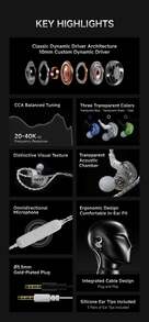 C C A ND NX2 In-Ear Monitor, HiFi IEM Earphones, Deep Bass Sound In-Ear ...