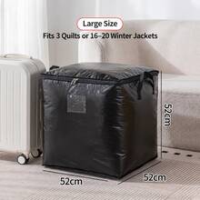 Large Capacity Space-Saving Underbed Storage Bag, Foldable Fabric Storage Box With Transparent Window, Reinforced Handles And Dual-Way Zipper, Suitable For Storing Bedding And Blankets, Ideal For Bedroom Closet And Home Organization - Multicolor - View 12