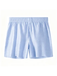 3pcs/Pack Men's Ice Silk Boxer Briefs, Smooth Cool Solid Color, Soft Comfortable Thin Underwear Shorts For Summer - Multicolor - View 4