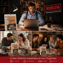 RIDDLEVA Cold Case Files Tycoon 未解之謎偵探桌上遊戲 沉浸式推理謎題遊戲 1-6人合作犯罪破案桌遊 萬聖節派對聖誕禮物家庭遊戲 - 黑色 - 查看 6