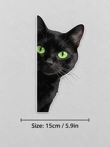Eye-Catching Fun Black Cat Car Sticker, Suitable For Laptop, Car, Motorcycle, Can Cover Scratches, Ideal Gift For Various Occasions - A - View 5