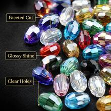 100pcs 4*6mm AB Color Austrian Crystal Glass Seed Beads DIY Jewelry Making Supplies For Necklace Bracelet - AB Crystal Glass Seed Beads - View 9