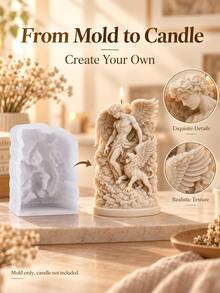 Artistic Sculpture Silicone Mold For Candle Making, DIY Handmade Mold, Home Desktop Decoration, Handmade Jewelry, Halloween Thanksgiving Christmas Gift Creative - A - View 4