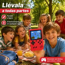 Retro 400-In-1 Portable Video Game Console, Mini Pocket Console With Color Screen And Rechargeable Battery, AV Connection For TV Play, Birthday Gift For Kids And Adults (Cables Included) - Red - View 6