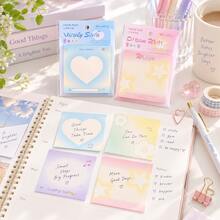 Dream Shattered Ice Series Sticky Notes 40pcs/Pack Fresh Dreamy Message Tear-Off Memo N-Times Reusable INS Creative Planner Supplies - one-size - View 6