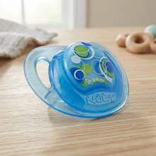 Nuby Orthodontic Pacifier 0m+ Soft And Flexible - Blue - View 3