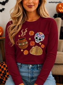 Women T-Shirts - Burgundy - View 1