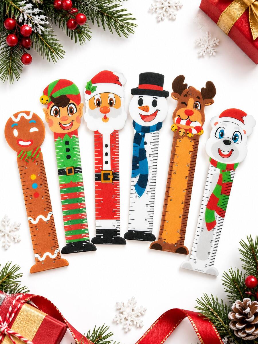 24pcs Christmas Bookmark Set, Cute Santa Claus Snowman Reindeer Gingerbread Man Bookmark Gift Set, Holiday Reading Accessories, Suitable For Book Lovers Christmas Stocking Stuffer - Christmas - View 1