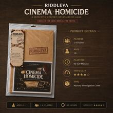 RIDDLEVA Cinema Cold Case 偵探推理桌遊 案件調查線索解謎遊戲 1-6人對戰 多人互動派對遊戲 適合家庭朋友 萬聖節聖誕禮物 - 灰色 - 查看 5