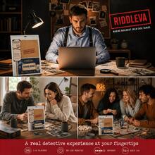 RIDDLEVA 海洋生物學家未解案件偵探推理桌上遊戲 沉浸式冷案線索調查派對遊戲 1-6 人互動桌面遊戲 萬聖節派對 聖誕新年假期聚會 生日禮物 - 駝色 - 查看 7