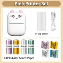 Mini Sticker Printer, Portable Pocket Thermal Printer With Paper Roll For Halloween Party Decor, Halloween Gifts, Study Notes, Photo Printing, Memos, Diaries, Travel Lists, Wireless Inkless Compatible With Android & IOS - Multicolor - View 18