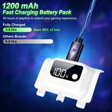 Xb Ox Series X/S Digital Battery Pack For Controller - 1200mAh, 40-Hour Battery Life, LED Display Showing Precise 1% Battery Level. Not Compatible With Xbox One Controllers. - View 6