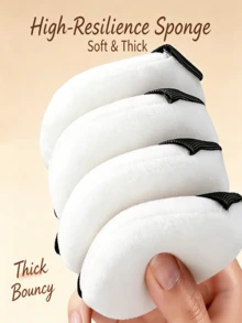 5/10/20Pcs Skin‑Friendly Short‑Plush Powder Puff, Round Reusable Setting Cosmetic Puff, Even Powder Pick‑Up Makeup Puff For Loose Powder & Honey Powder, Multi‑Pack Makeup Accessory - Multicolor - View 9