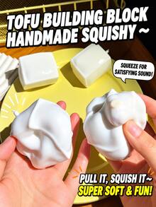 1 buah Bola Squishy Buatan Tangan Berbunyi Renyah Tof U, Mainan Remas Pereda Stres dengan Suara Renyah, Mainan Sensorik Pereda Kecemasan dan Fokus, Squishy>Dumplin G - MultiWarna - View 3