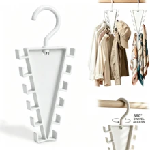 V-Shaped Hook Closet Storage Rack For Bags, Hats And Scarves, Space-Saving Multi-Function Dorm Organizer Shelf - Multicolor - View 2