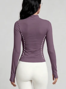 Women Sports Jackets - Purple - View 8