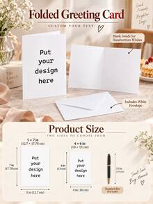 Customized Greeting Cards, Personalized Invitations (Includes Envelopes), Upload Your Photos, Customized Photo Greeting Cards - Suitable For Family, Boyfriend, Girlfriend, Siblings, Couples, Spouses, Colleagues, Creative Personalized Greeting Cards, Perfect Gift, Foldable, DIY - Multicolor - View 6