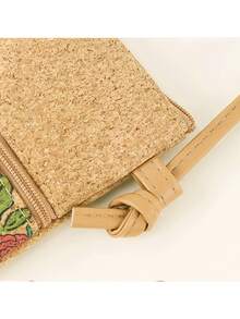 Bohemian Style Cork Women's Crossbody Bag, Vintage Print Phone Bag, Lightweight Adjustable Shoulder Strap Bag, Suitable For Travel And Daily Use - Multicolor - View 6