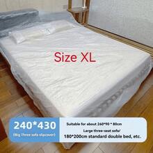 Transparent Elastic Dustproof Bed Cover, Oversized Sofa And Furniture Protector, R Lastic Protective Film For Renovation, Dustproof Film, Suitable For Dorms, Living Rooms, Patios, And Offices - Multicolor - View 10