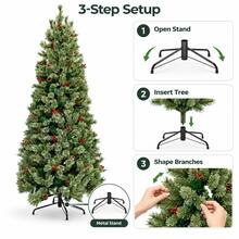 Frosted Holiday Tree With Pine Cone And Berry Accents Artificial Christmas Tree For Indoor Seasonal Display - Green - View 7